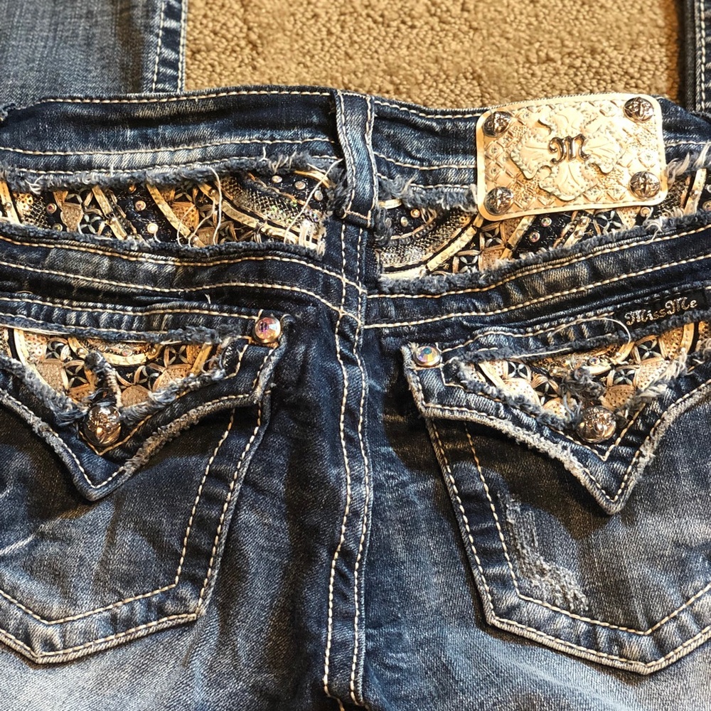 Miss Me Skinny Jeans excellent condition. All stones & jewels in tact.